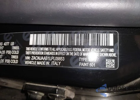 2020 Jeep Renegade Sport Fwd из США, поврежденный, VIN ZACNJAAB1LPL09853